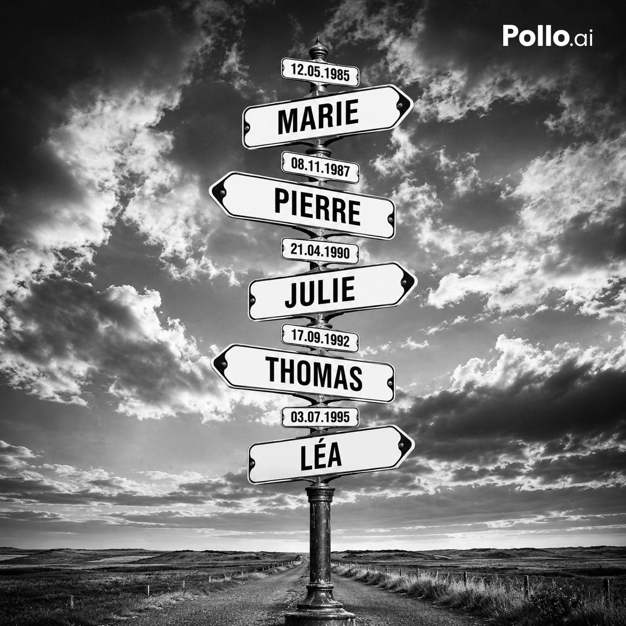 Toile personnalisée "Date de naissance des enfants"