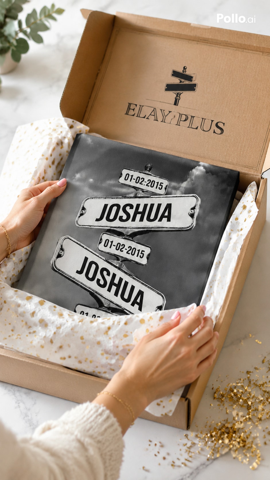 Unboxing toile personnalisée Elay Plus emballage premium